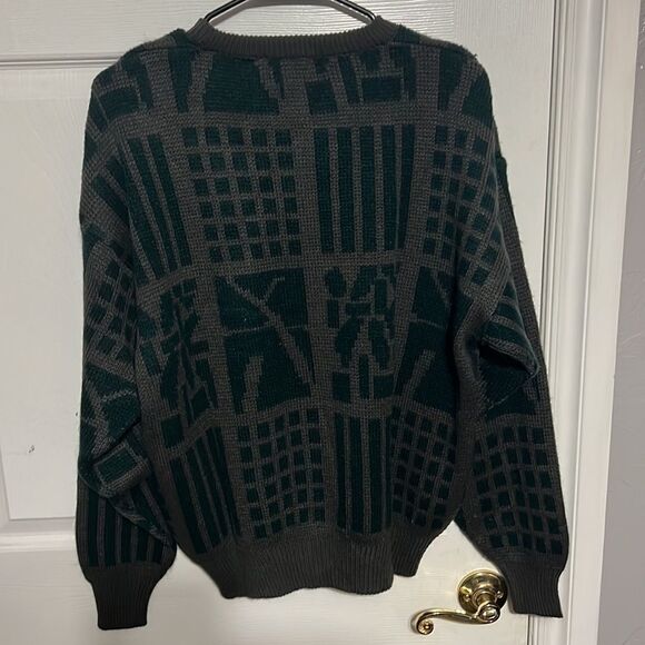 🔥🔥 INTERNATIONAL ROUGH CUT “Coogi” Style Heavy Crewneck Sweater - Excellent - Picture 4 of 6